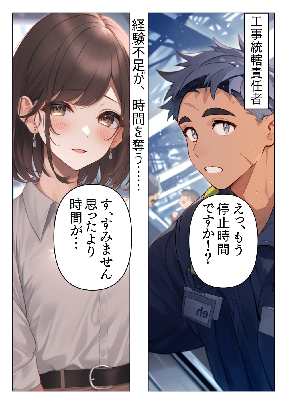 夜間工事と停止制限により、想定外の混乱が生じる現場の様子